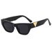 New Small Frame Fashion Cat Eye Sunglasses Cyberpunk Hip Hop Sunglasses Personality Ultraviolet_viptrois.com