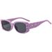 Men's Sunglasses Square Checkered Sunglasses Internet Celebrity High End Sunglasses Hot Girl Slim Exquisite Niche Glasses Trend_viptrois.com