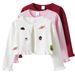 "Utridevn Girls' Cotton Knit Cardigan With Fruit Print - Soft Long Sleeve Button-Up Sweater For Toddlers & Kids (3-8 Years, 90-160cm) - Spring_viptrois.com