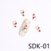 8pcs Christmas Snowflake Snowman Tree Hat Gift Nail Decoration DIY Nail Art Ornaments Alloy Resin Nail Art Accessories_viptrois.com