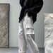 Men's Clothing Big Pocket Overalls For Men Trendy Brand Ins Autumn High Street Loose Straight Leg Casual Pants_viptrois.com