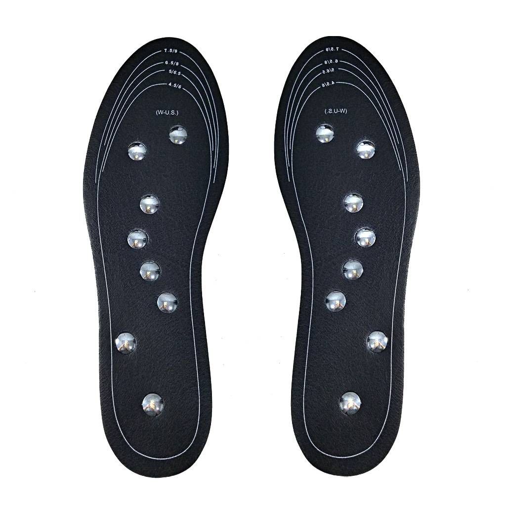 Leather magnetic therapy insole 8 magnetic massage breathable health care magnetic iron insole_viptrois.com