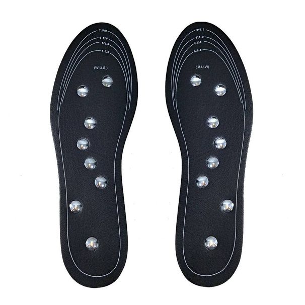 Leather magnetic therapy insole 8 magnetic massage breathable health care magnetic iron insole_viptrois.com