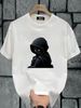 【DORAE】2026 Breathable T-shirt (Eco Cotton) White (3D "Hooded Shadow" Print & Contrast Accent) – Pioneer Style For Weekend Getaway_viptrois.com