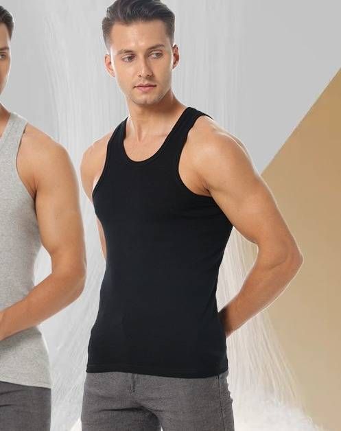Men's Clothing Men's 100% Cotton Vest For Sports And Fitness Tight Fit Breathable Inner Wear Summer Top For Formal & Casual_viptrois.com