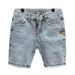 Men's Clothing Street Style Washed Distressed Denim Shorts For Men And Women Over The Knee Straight Leg Shorts Loose Summer Trend_viptrois.com