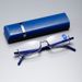 Unisex Fashion New Half Frame Reading Glasses Men And Women Portable Fashion With Box Anti Blue Light Reading Glasses_viptrois.com