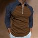 Men's Autumn Winter New Digital Printing T-shirt Casual Long Sleeve Polo Shirt_viptrois.com