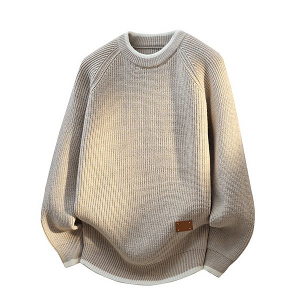 Southeast Asia Foreign Trade Dropshipping New 2025 Autumn Winter Fashion Round Neck Sweater Pullover Men's Hot Item_viptrois.com