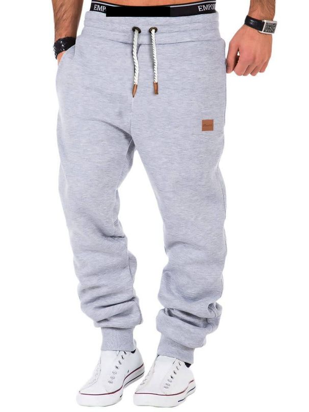 Men’s Fleece-Lined Joggers – Winter Workout Pants With Contrast Panels & Drawstring Waist (Black/Grey/Green/Navy)_viptrois.com