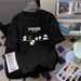 Women's Panda Print T-Shirt - Soft Breathable Cotton Short Sleeve Tee, Oversized Casual Top With Cute Animal Design, Loose Fit T-Shirt For Summer_viptrois.com