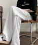 Men's Summer Ice Silk Pants Trendy Striped Plus Size Straight Leg Loose Floor Length Casual Long Pants_viptrois.com