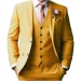 men's Suit With Peak Lapel For Wedding 3 Pieces Blazer Vest And Pants Set Single Breasted Pointed Collar Full Men's Suit_viptrois.com