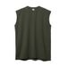 Men's Solid Color Light Plate Round Neck Wide Shoulder Vest Vest Training Casual Sports Sleeveless T-shirt_viptrois.com