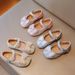 Girls Princess Shoes 2024 Spring and Autumn New Children's Shoes Small Leather Shoes Girls Shining Crystal Shoes Baby Shoes_viptrois.com