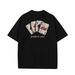 Men's Clothing STA National Trend Classic Poker Cards Men And Women Short Sleeve American High Street Retro T Shirt Vintage Cotton Couple Tops_viptrois.com