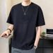 White Steel Stamp Short-sleeved T-shirt Men's 202 New Summer Thin Trendy Brand Slim-fitting Cotton Half-sleeved Top T-shirt_viptrois.com