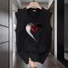 Summer American Pure Cotton Casual Loose Trend Sleeveless Vest T-shirt Korean Version Sports Design Outer Wear Popular Top_viptrois.com