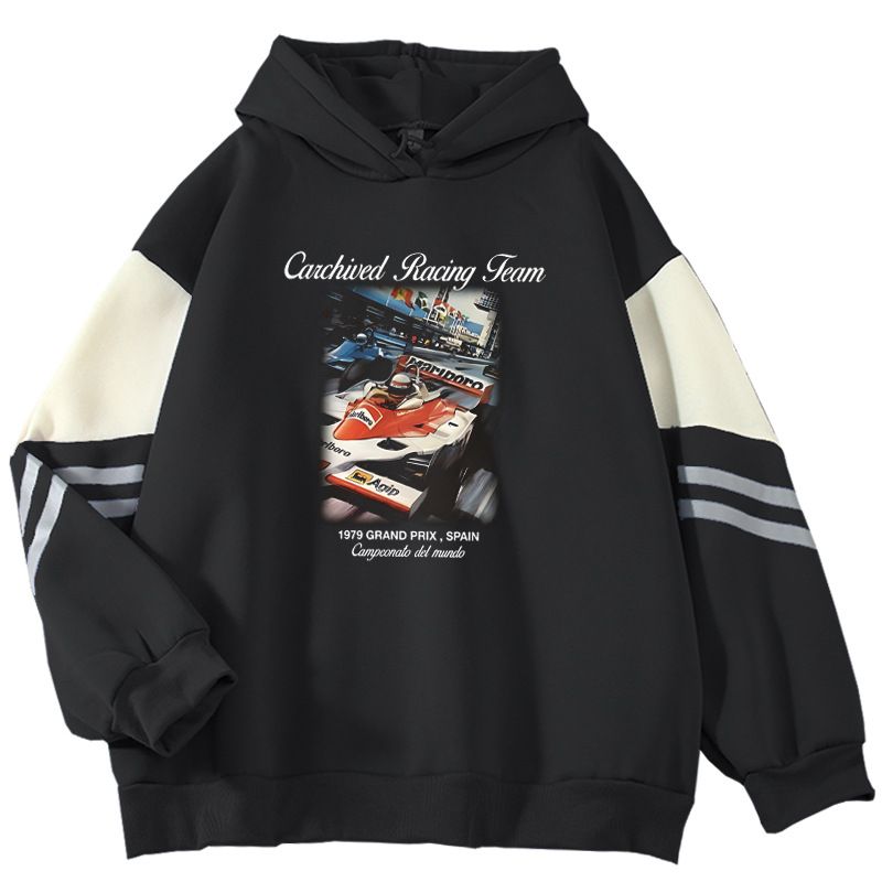 Spring And Autumn Color Block High-end Cartoon Anime Print New Cool Internet Celebrity Long Sleeve Sweatshirt_viptrois.com