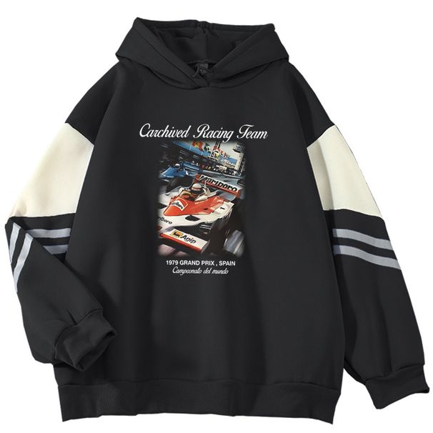 Spring And Autumn Color Block High-end Cartoon Anime Print New Cool Internet Celebrity Long Sleeve Sweatshirt_viptrois.com
