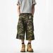 Men's Clothing Retro Heavy Washed Men's Outdoor Loose Multi Pocket Sports Camouflage Workwear Shorts Straight Leg Cropped Pants Summer_viptrois.com