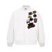 National Trend Brand American High Street Cartoon Towel Embroidery Baseball Leather Sleeve Jacket Unisex Spring Couple_viptrois.com