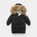Kids' China Map Hooded Puffer Coat - Long-Length Winter Jacket With Detachable Faux Fur Trim, Thickened Windproof Outerwear_viptrois.com
