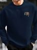Men's Loose Casual Fashionable Classic KING Letter Pattern Printed Round Neck Long Sleeved Sweatshirt Suitable For Autumn And Winter Wear_viptrois.com