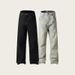 Streetwear Washed Jeans – Relaxed Fit Slight Flare For Men (Black & Vintage Wash, Sizes M-4XL)_viptrois.com