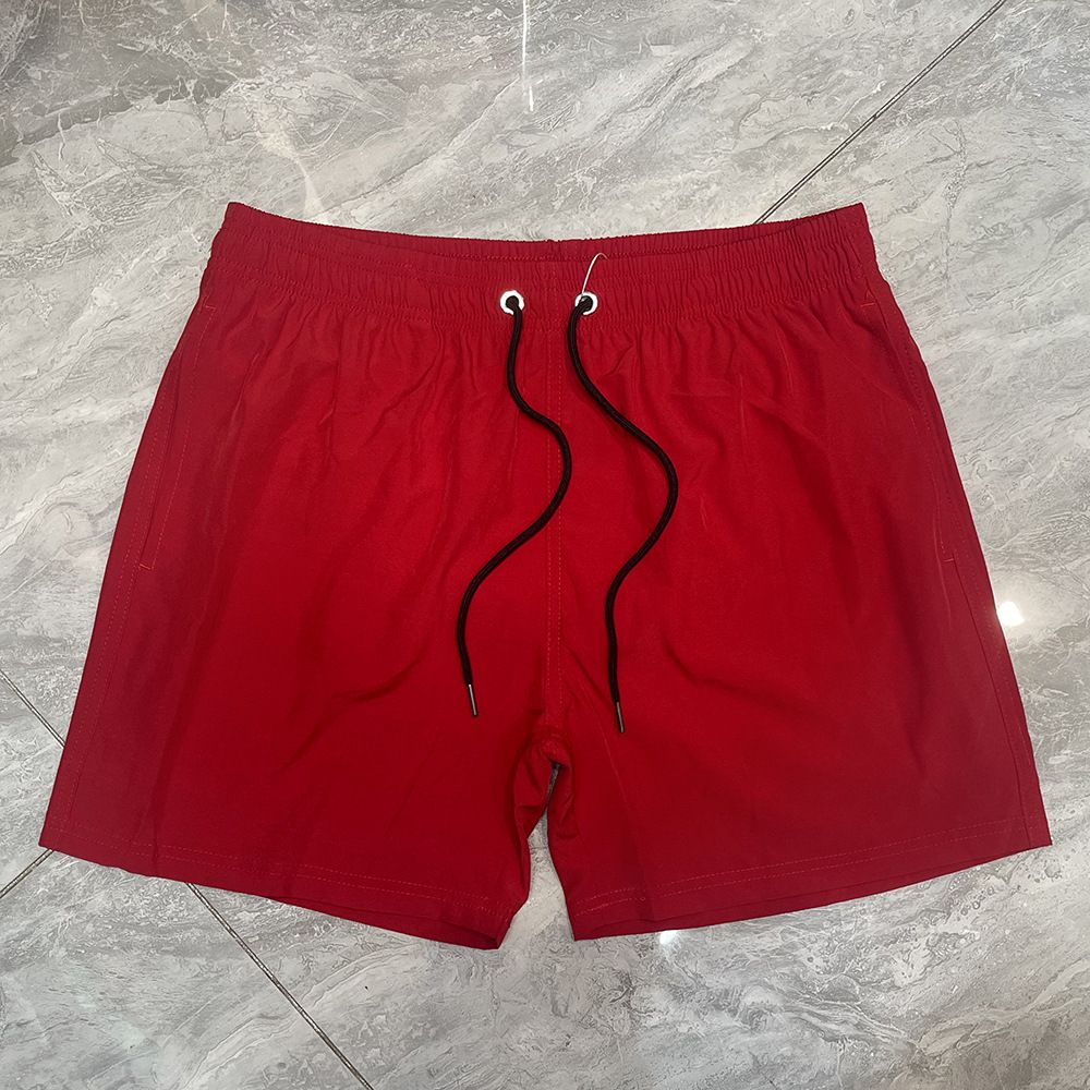 European And American Four-way Stretch Casual Loose Pure Color Short Pants For Summer Quick-drying Beachwear For Men_viptrois.com