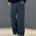 Men's Embroidered Straight Leg Harem Pants American High Street Casual Sports Wear Spring/Summer Trendy Couple Loose Fit_viptrois.com