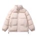 Men's Winter Thickened Trendy Cotton-padded Clothes Without Hats Stand-up Collar Bread Clothes Korean Version Trendy Jacket_viptrois.com