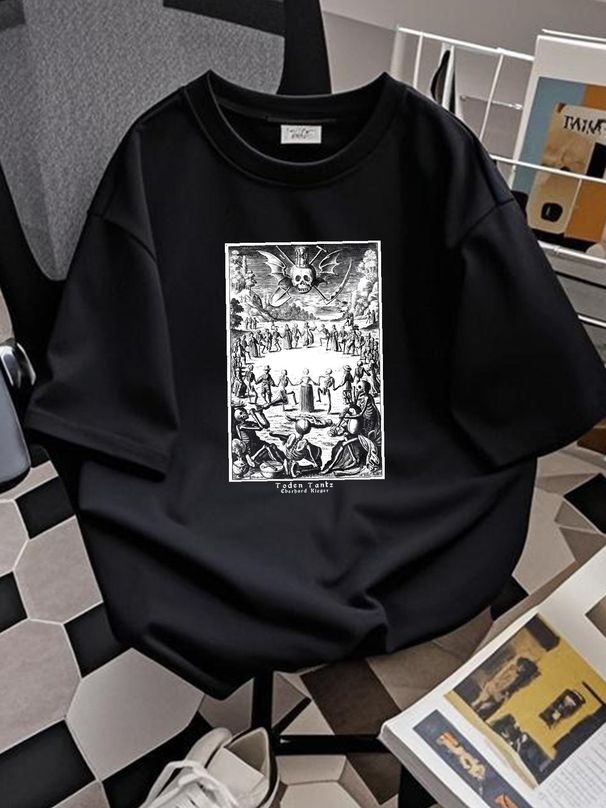 Memento Mori Shirt - Danse Macabre Dance Of Death Occult Skull Skeleton Remember Designer Clothes Unisex Casual Comfortable Summer Slightly_viptrois.com
