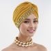 New Women's Linen Elastic Breathable Comfortable Side Diamond Headscarf Hat Baotou Hat_viptrois.com