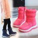2025 New Winter Snow Boots For Children, Mid-calf Thick-soled Warm Cotton Shoes And Fleece Long Boots_viptrois.com
