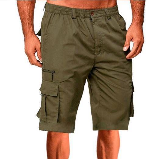 Men's Casual Loose Straight Leg Shorts Multi-Pocket Outdoor Fitness Cargo Shorts_viptrois.com