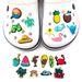 20 Sets Cute Summer Series Shoes Flower Decoration Buckle Cartoon Set Soft Rubber Shoes Accessories Accessories Accessories_viptrois.com