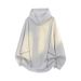 Men's Casual Hooded Sweatshirt With Patchwork Design - Cotton Blend Pullover For Autumn & Winter - Loose Fit Streetwear (Black, Grey White)_viptrois.com