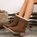 Large-size snow boots one shoe two women's chunky heel mid-calf boots_viptrois.com