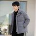 Large Size Fake Two Cotton Clothes Men's Loose Casual Thickened Fleece_viptrois.com