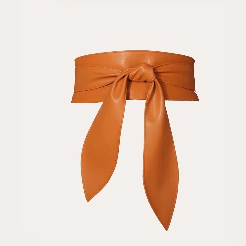 Unisex High-grade bow antique waist girdle female retro temperament Joker waist wide belt strap._viptrois.com