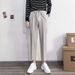 Men's Clothing Trousers Spring Nine Point Trousers Casual Literary Suit Trousers_viptrois.com