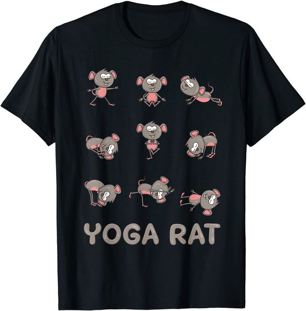 Rat Yoga Positions Funny T-Shirt Mens Womens Tees Top Classic T-Shirt Mens Womens Tees Top_viptrois.com