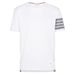 TB color-woven four-bar stripe trendy brand half-sleeved pure cotton summer round neck short-sleeved T-shirt men's casual versatile trend_viptrois.com