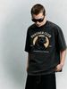 Summer Washed Cotton T-Shirt, Men's Panther Club 1987 Print, Retro Street Style, Casual Oversized Tee_viptrois.com