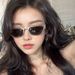 American Style Metal Cat Eye Personalized Concave Shaped For Hot Girls On The Street Fashionable UV Resistant Sunglasses_viptrois.com
