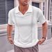 Men's Clothing Men's Casual Polo Shirt Summer New Short Sleeved V Neck Knitted Men's Shirt Cool And Breathable Large Size Men's Clothing_viptrois.com