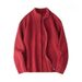 Autumn And Winter Solid Color Double Zipper Sweater Fashion Versatile Knitted Sweater Long Sleeve Threaded Clothes_viptrois.com