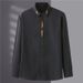 Men's Clothing Plus Size Long Sleeve Shirt Men's Spring And Autumn Plus Size Business Casual Personality Embroidered Shirt Fat Guy Shirt_viptrois.com