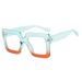 Women's Eyeglasses Glasses Frame Square Large Frame Simple Flat Glasses Anti Blue Light Ins Concave Shape Glasses Frame For Women_viptrois.com